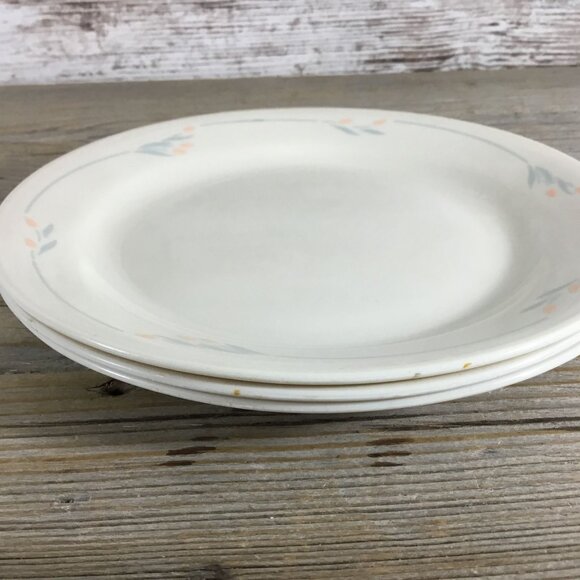 Set of 3 Corelle Windflower Bread Plates 7 1/4" Beige Floral Vintage - Picture 8 of 9